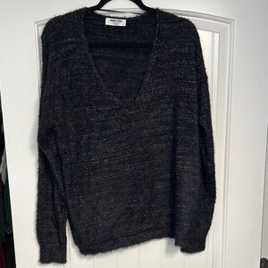 Double Zero Black V-Neck Sweater